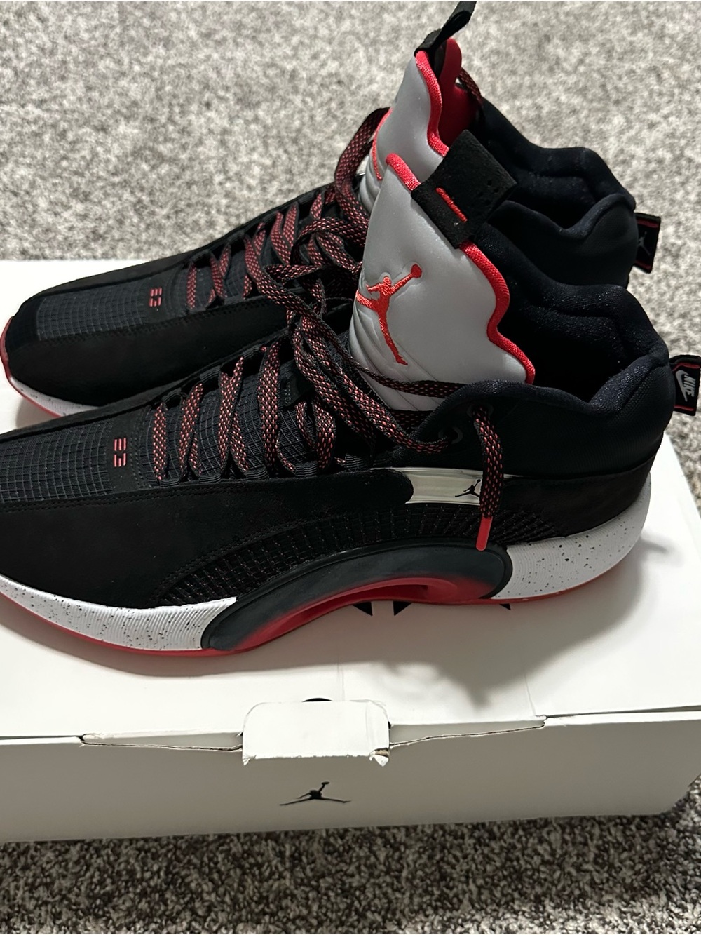 2021 Nike Air Jordan 35 'Bred' Black/Fire Red/Reflect silver - Picture 11 of 11